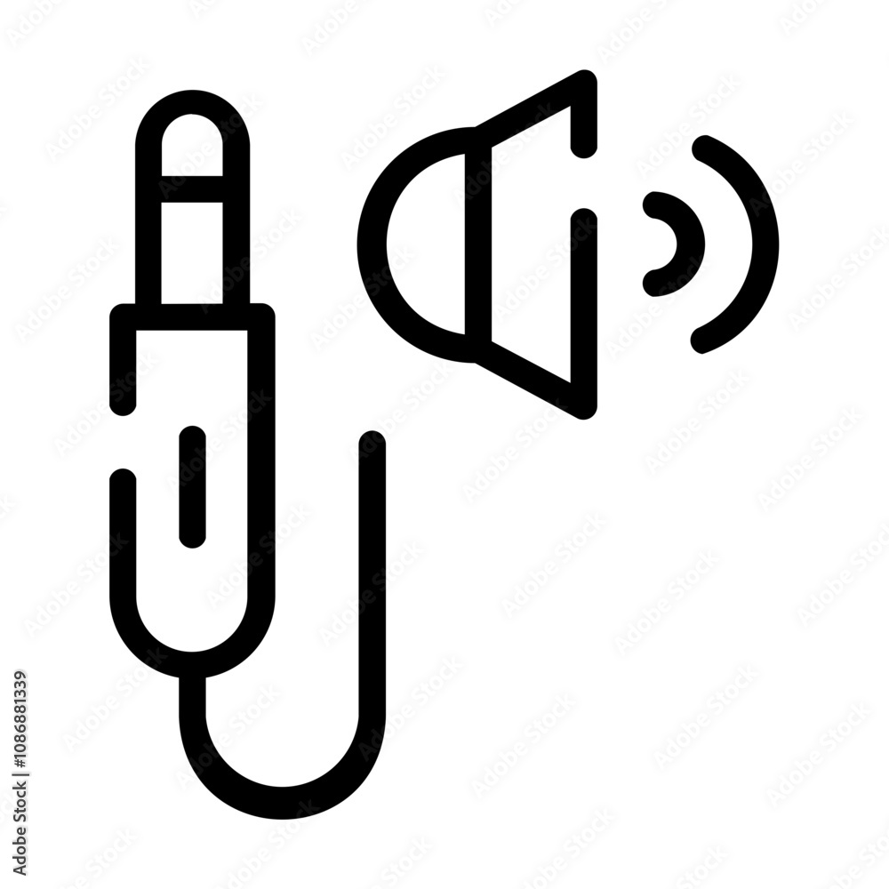 jack audio Line Icon jack audio Line Icon