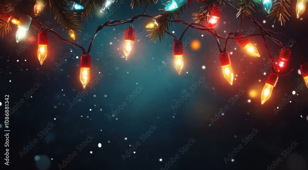 Obraz premium Christmas lights background