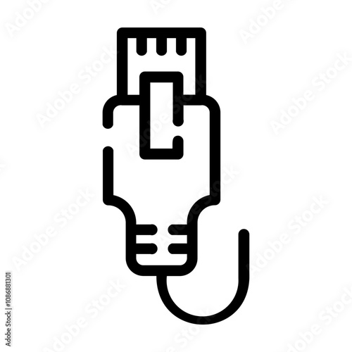 ethernet cable Line Icon