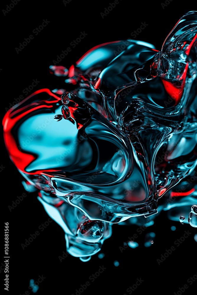 Vibrant Abstract Water Splash with Dynamic Flow and Radiant Light Effects Creating an Artistic Visual Masterpiece in Red and Blue Tones Against a Dark Background Vibrant Abstract Water Splash with Dynamic Flow and Radiant Light Effects Creating an Artistic Visual Masterpiece in Red and Blue Tones Against a Dark Background