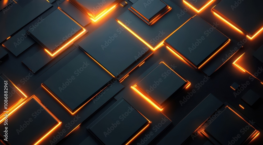 glowing abstrat shapes 3d background glowing abstrat shapes 3d background