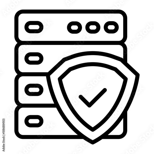 Proxy Server Vector Line Icon Design
