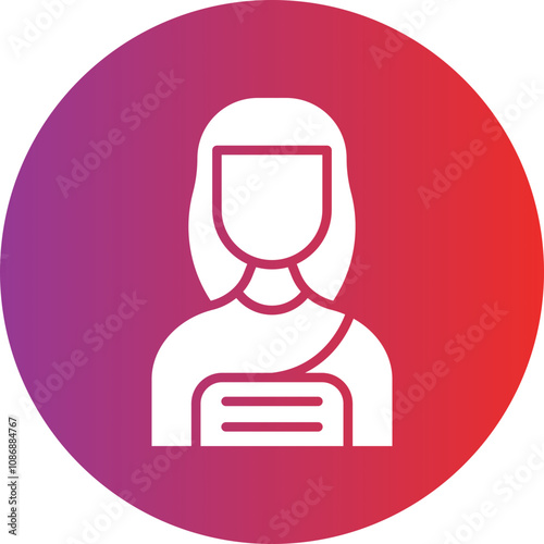 Neanderthal Woman Icon Style