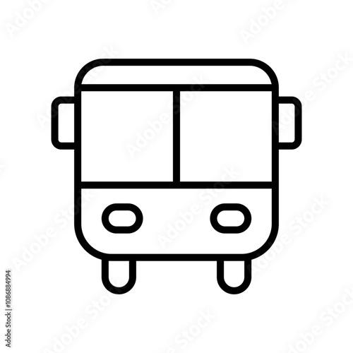 Bus icon vector. Public transport illustration. Trip symbol or logo. 