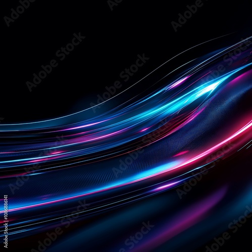 Abstract Colorful Light Trails on Dark Background Creating a Dynamic and Energetic Atmosphere for Modern Design and Creative Projects