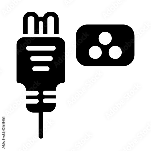 cable connector Solid icon