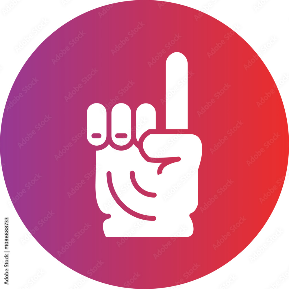 Obraz premium Foam Hand Icon Style