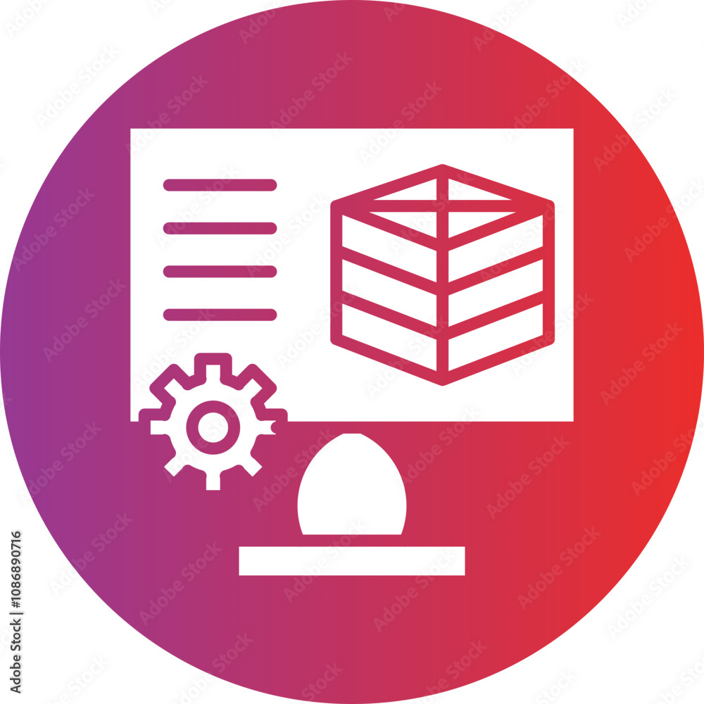 Warehouse Management Icon Style Warehouse Management Icon Style