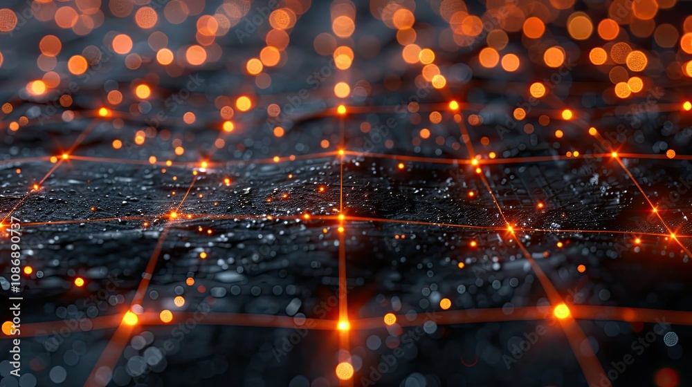 Cybersecurity grid with glowing protective barriers Cybersecurity grid with glowing protective barriers