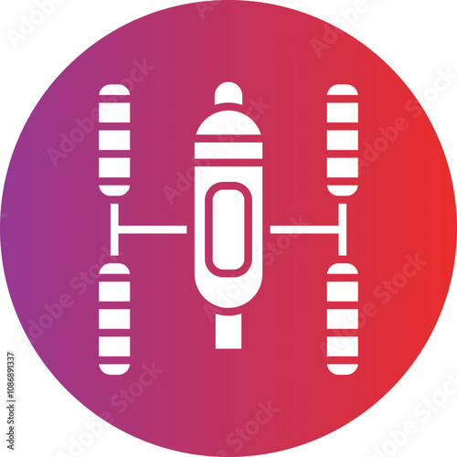 Fototapeta Naklejka Na Ścianę i Meble -  Space Station Icon Style