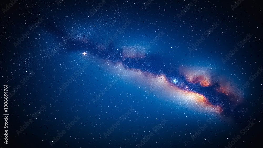 A Cosmic Tapestry of Stars and Nebulae in the Vast Expanse of the Night Sky A Cosmic Tapestry of Stars and Nebulae in the Vast Expanse of the Night Sky