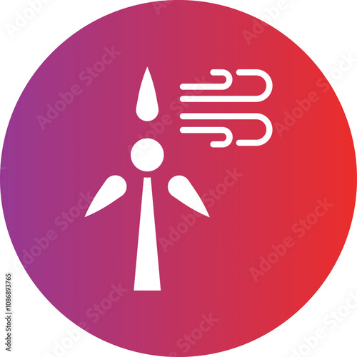 Wind Turbine Icon Style