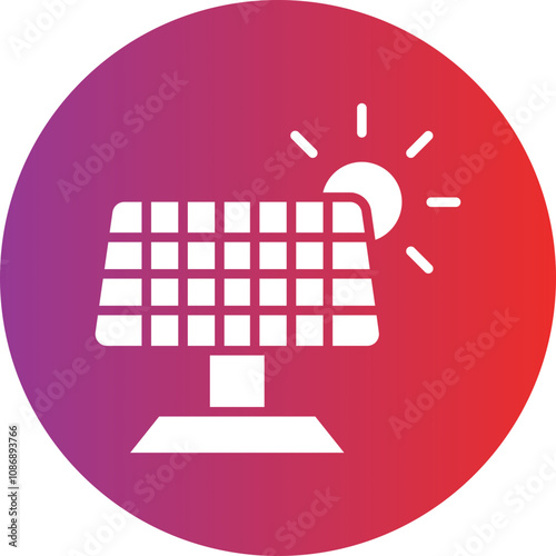 Solar panel Icon Style