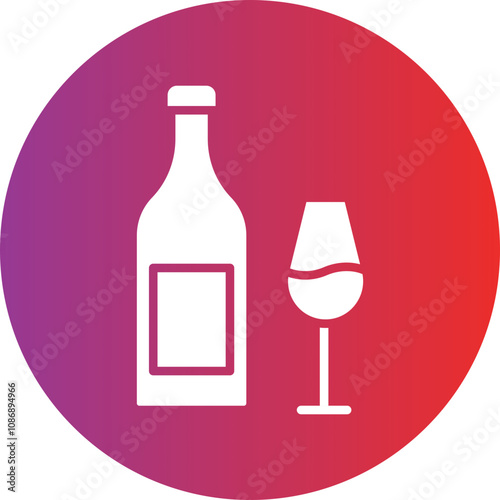White Wine Icon Style