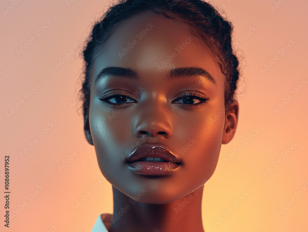 a close-up portrait of a beautiful woman