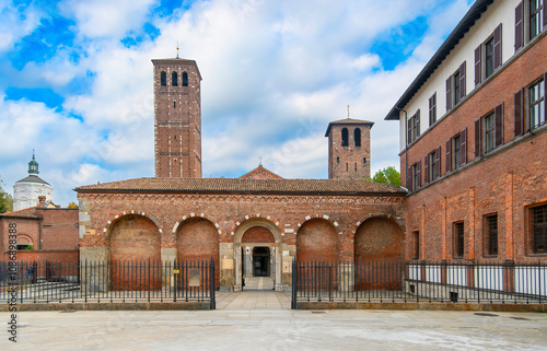 Basilica di Sant'Ambrogio in Milan, Italy photo