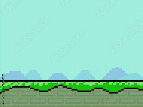 Retro gaming pixelated background