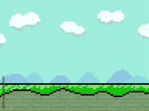 Retro gaming pixelated background