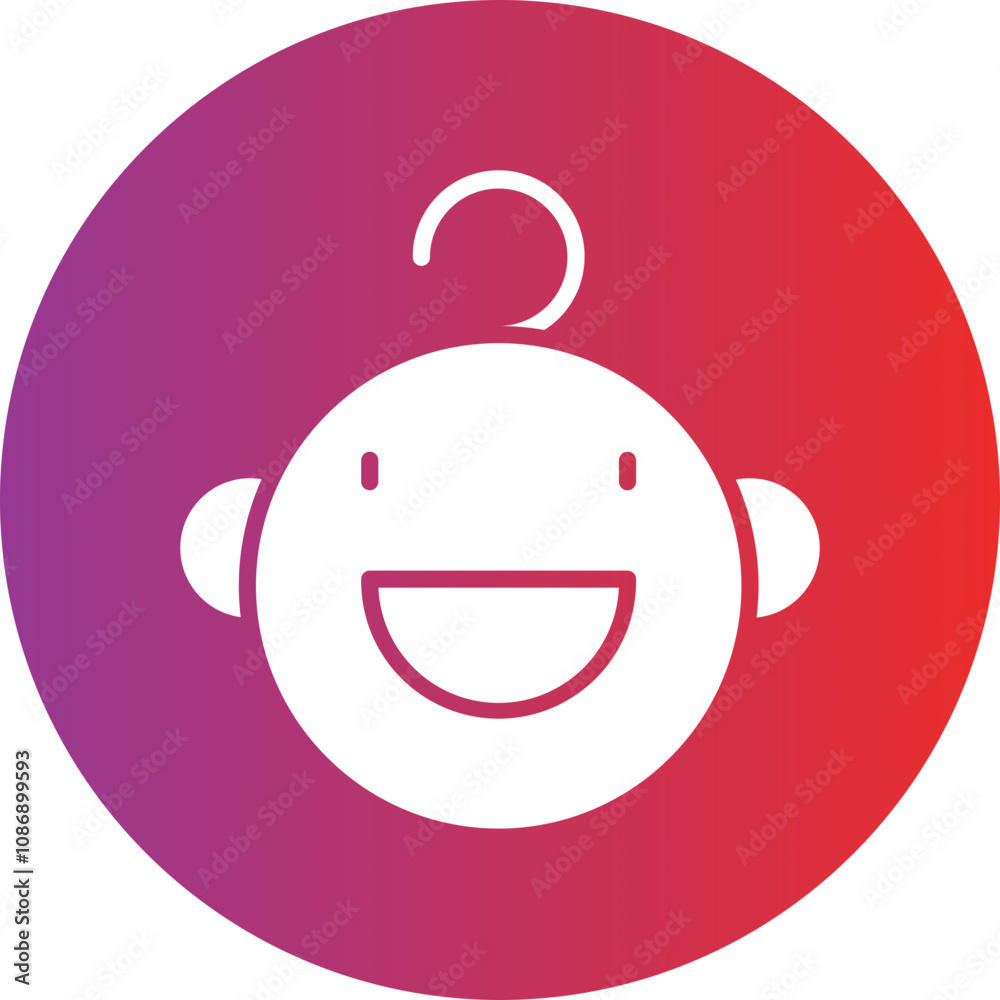 Smiling Baby Icon Style