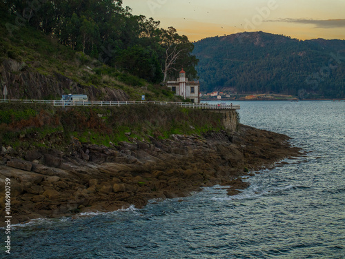 Faro de Rebordiño en Muros A Coruña Galicia