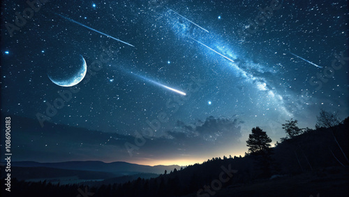 Shooting Stars in the 4K Night Sky