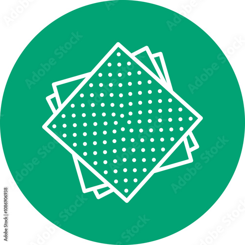 Sandpaper line circle icon