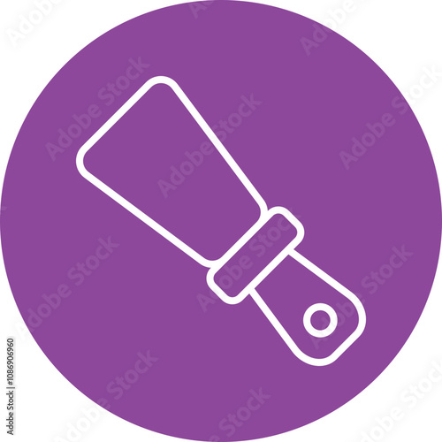 Putty Knife line circle icon