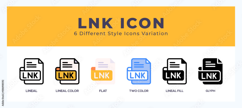 Lnk file symbol icon vector. symbol illustration Lnk file symbol icon vector. symbol illustration