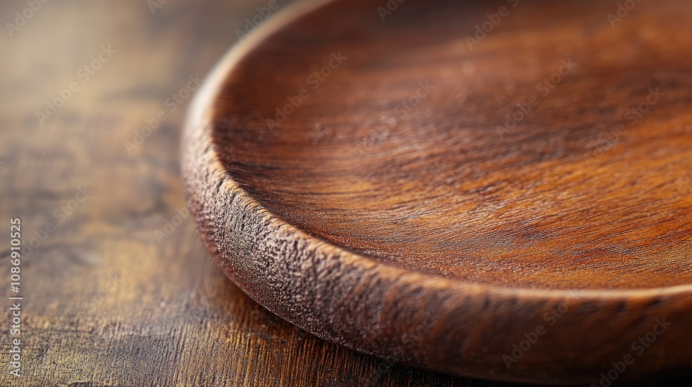 Detailed close-up macro shot of a rustic wooden plate showcasing its textured surface, perfect for styled product photography backgrounds. Detailed close-up macro shot of a rustic wooden plate showcasing its textured surface, perfect for styled product photography backgrounds.