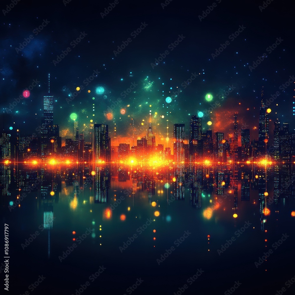Fototapeta premium SME business concept with digital icons over.