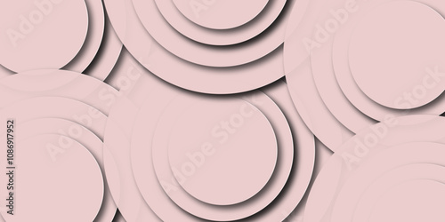 Abstract pink gradient circle background design banner vector file. Minimal geometric pink light background abstract design. Luxury rounded shape. For premium valuable concept. Pastel color tone.