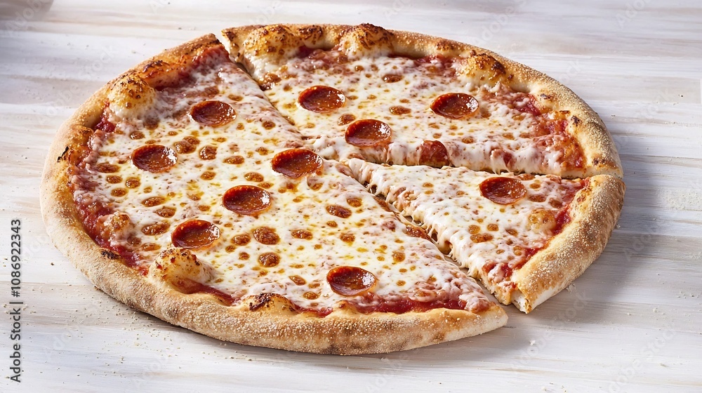 Mouthwatering Pizza with Melted Cheese Awaiting Delivery Service Mouthwatering Pizza with Melted Cheese Awaiting Delivery Service
