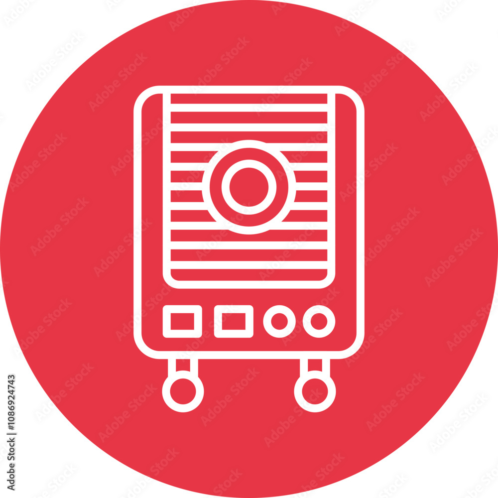 Air Purifier line circle icon