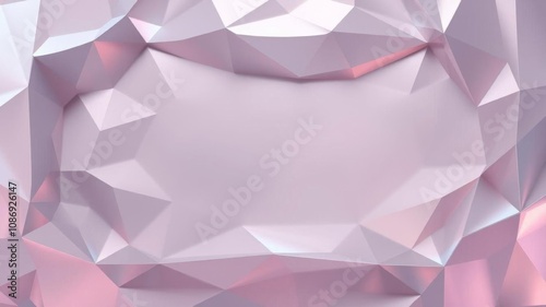 Abstract geometric polygon 3D wall wallpaper background with contemporary glass surface, refractive effect and 3D rendering, abstract, 3D render, surface photo