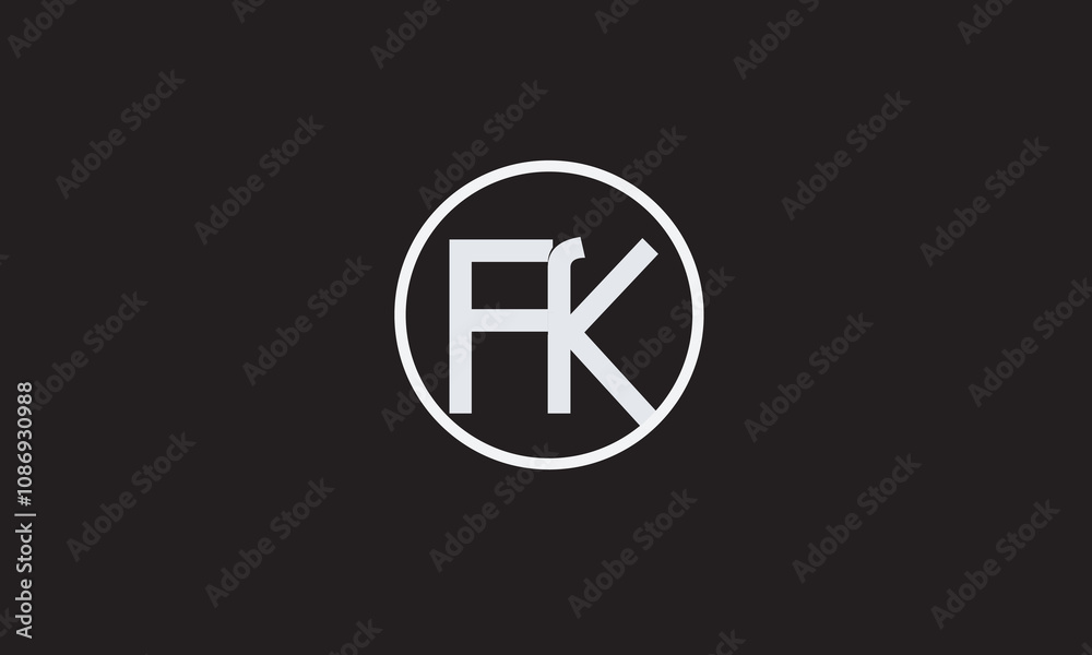 FK, KF , F , K , Abstract Letters Logo Monogram FK, KF , F , K , Abstract Letters Logo Monogram