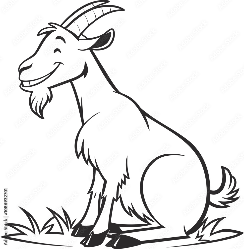 Fototapeta premium Irish Goat cartoon 