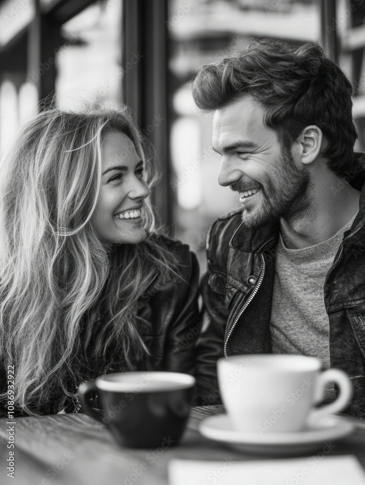 Couple Sharing a Coffee Moment Couple Sharing a Coffee Moment