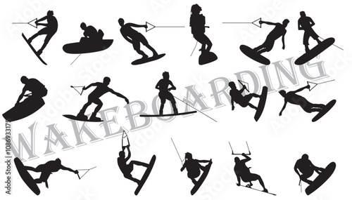 wakeboard silhouett
