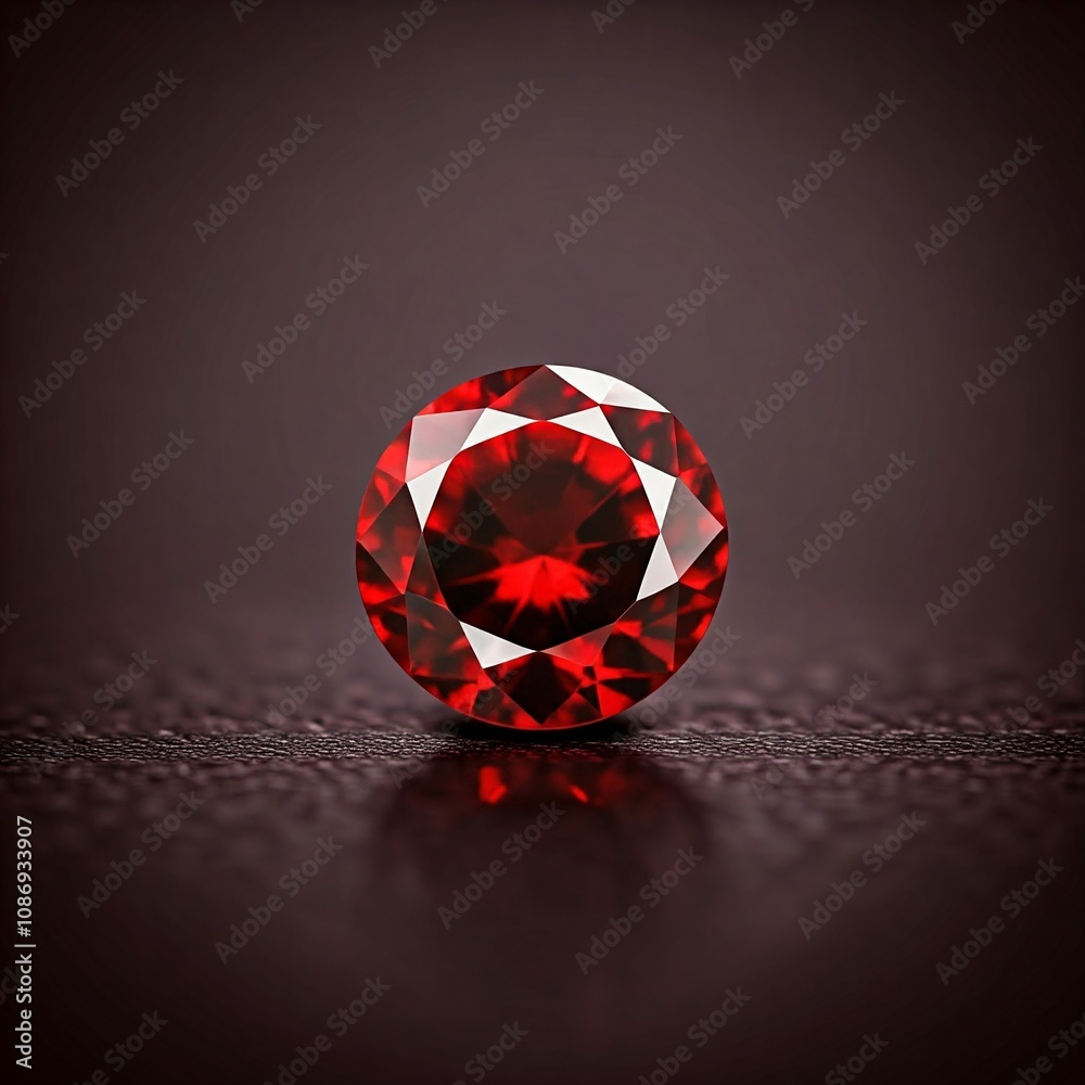 Naklejka premium Sophisticated Garnet with Deep Red Glow