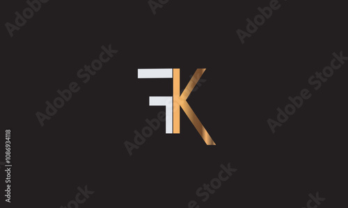 FK, KF , F , K , Abstract Letters Logo Monogram	 photo