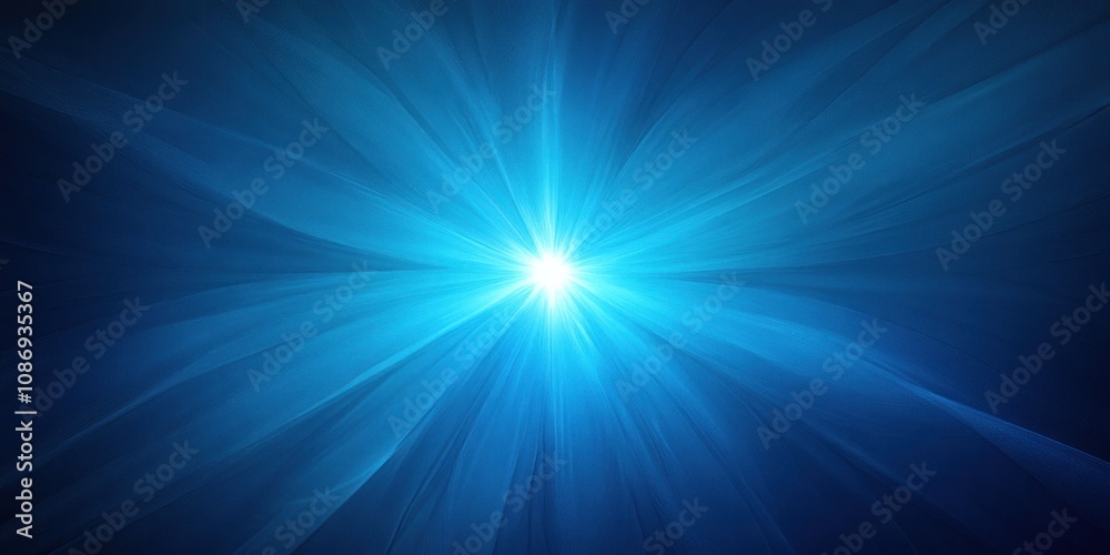 Abstract Blue Light Radiating From Center Abstract Blue Light Radiating From Center