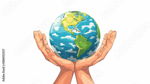 Close-Up of Human Hands Holding Earth Planer