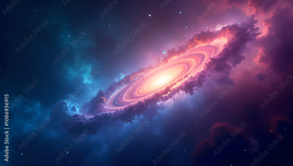 Vibrant Cosmos: A Dance of Color and Light