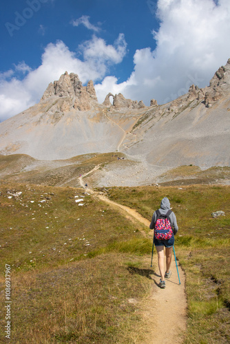 Randonné à l'aiguille Percée, une montagne de France située en Savoie, dans le massif de la Vanoise, au-dessus de Tignes.