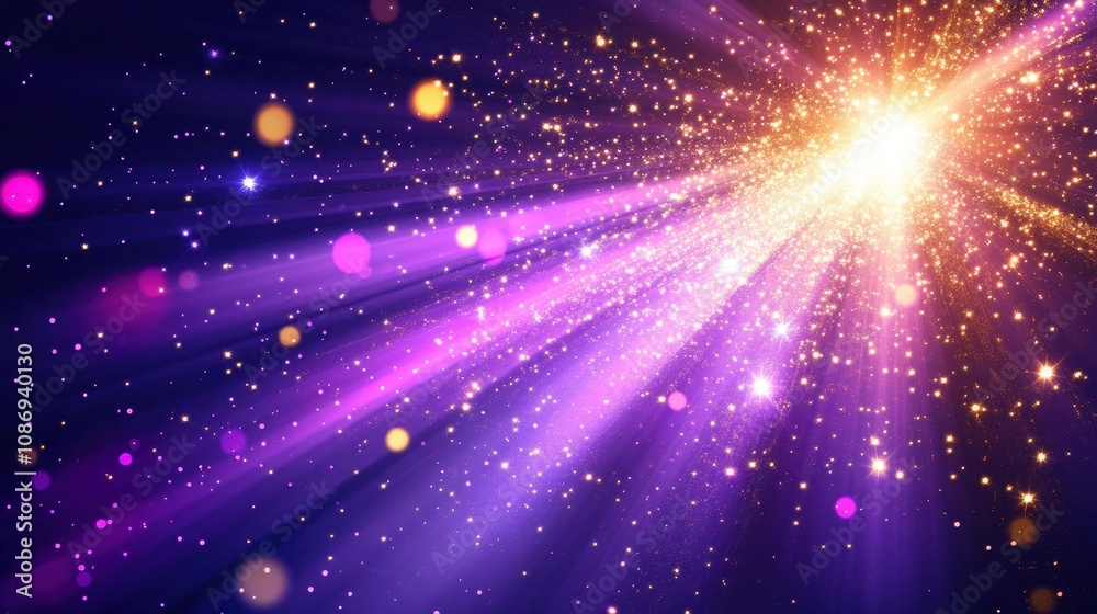 A bright light beam with glitter and bokeh. Perfect for adding a magical touch to your design projects. A bright light beam with glitter and bokeh. Perfect for adding a magical touch to your design projects.