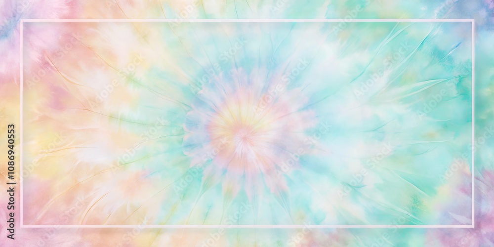 Pastel Tie-Dye Swirl Background Soft Hues and Radial Design for Artistic Projects