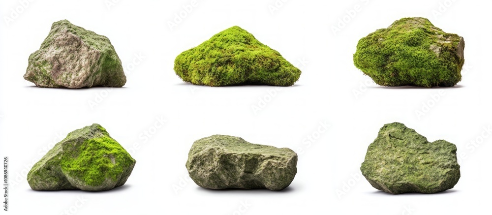 Collection of Moss Covered Rocks Collection of Moss Covered Rocks