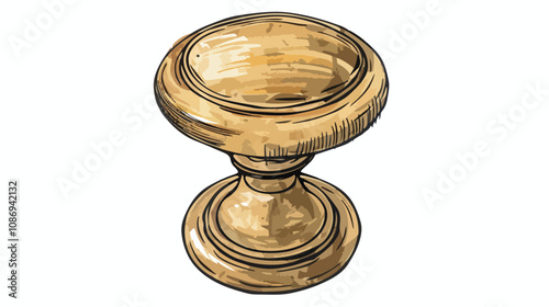 Hand-drawn Clothes Knob Icon - Vector Illustration