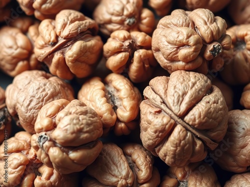 Raw walnut kernels in different stages of ripeness, raw walnut kernels, ripe