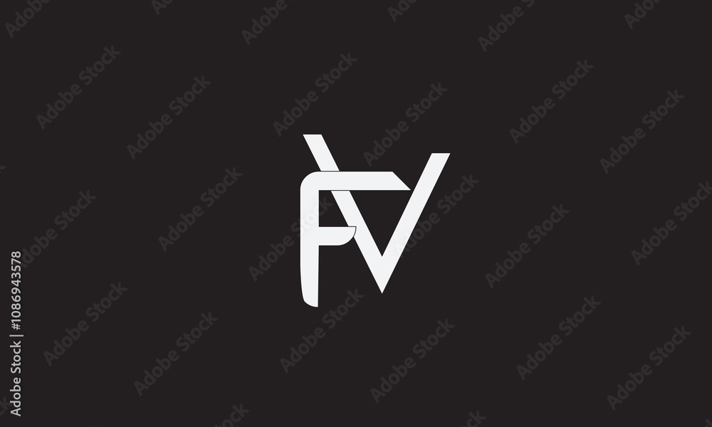 FV, VF , F , V , Abstract Letters Logo Monogram FV, VF , F , V , Abstract Letters Logo Monogram